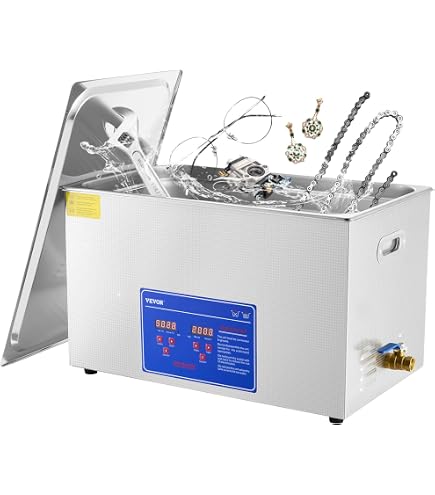 Amazon.com: ZKI 10L 數位超音波清潔機,可調式加熱器/強度/定時器超